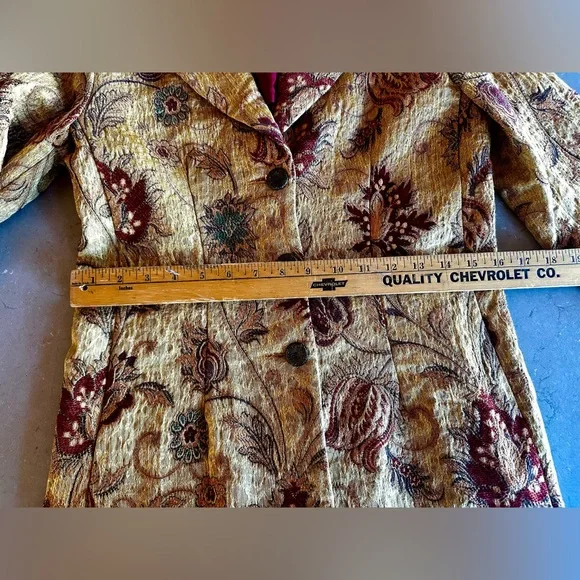 CAbi Fall Floral Coat vintage size 6 - Picture 9 of 13
